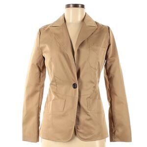 RJ Story Solid Tan Blazer Size Women's M